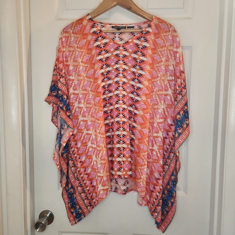 Tolani Collection Multicolor Patterned Top Womens… - image 2